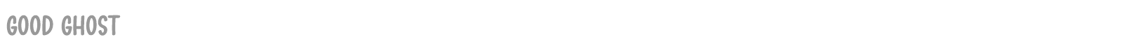 Good Ghost font preview